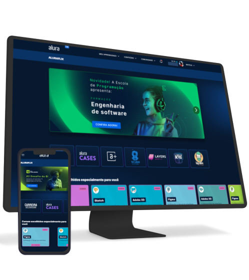 Monitor com celular alura